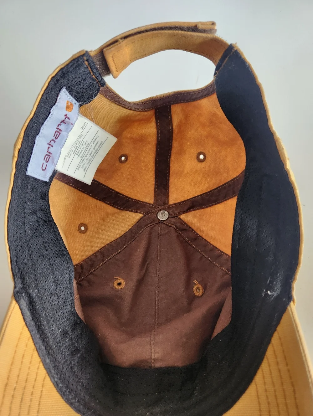 (2) Carhartt Patch Logo Adjustable Baseball Hats Caps Lot Workwear Outdoor